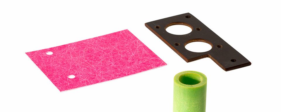 Insulating and plastic material parts